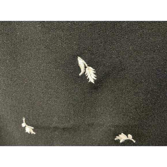 Coldwater Creek Maxi Skirt Size Petite Large Black White Embroidery Back Slit - Picture 4 of 10